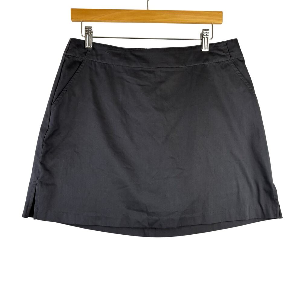 Lady Hagen Chino Skort Women's 8 Dark Brown Preppy Tennis Pickle-ball Pockets